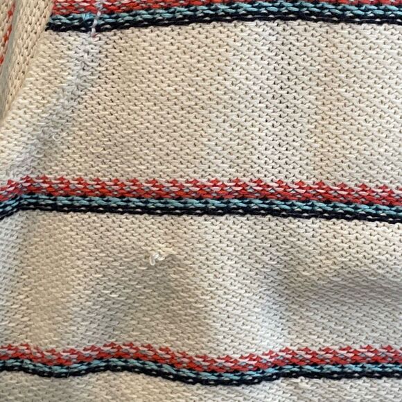 Ron Jon Baja Beach Hoodie Sweater Cream Striped Soft Knit Pullover M - Picture 5 of 8